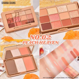 HF620 ซีเวนน่า ซอฟท์ เบลอริ่ง อายแชโดว์ พาเลทท์ Sivanna Soft Blurring 12/3 Color Double Eyeshadow Palette