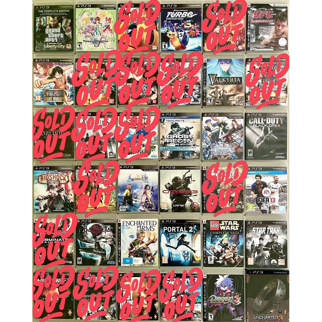 แผ่นเกม Ps3 มือสอง (5) / Assassin’s Creed / The last of us / GTA IV / Uncharted 3 / Tales of Graces 