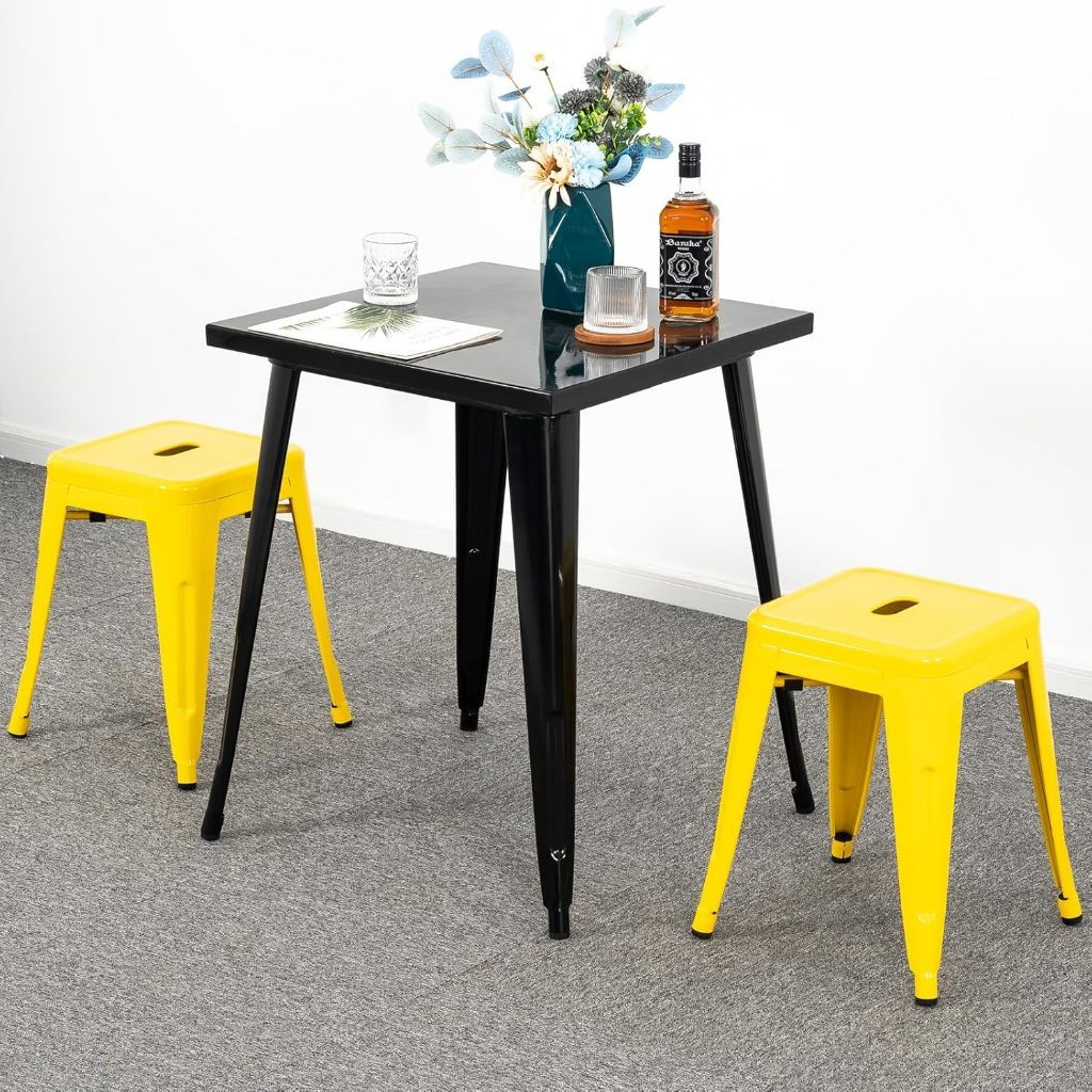 เก้าอี้บาร์ เก้าอี้เหล็ก วางซ้อนได้ มีพนักพิง ร้านอาหาร รับน้ำหนัก 300kg - รูปที่ 7