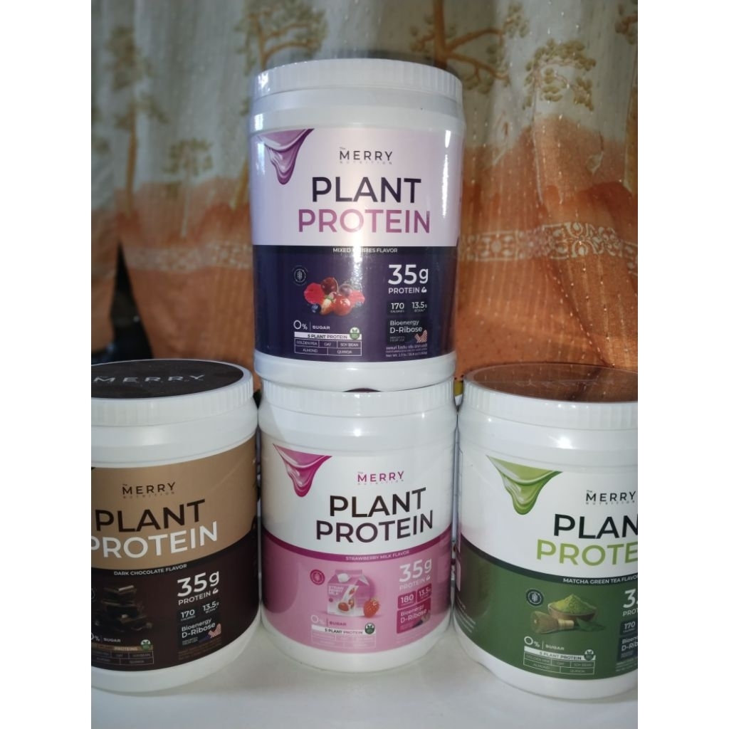 The merry  Plant Protein โปรตีนพืช 5 ชนิด เมอร์รี่ แพลนท์ โปรตีน 1050 กรัม