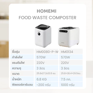 Homemi เครื่องย่อยเศษอาหารอัตโนมัติ Food Waste Composter ความจุ 3 ลิตร