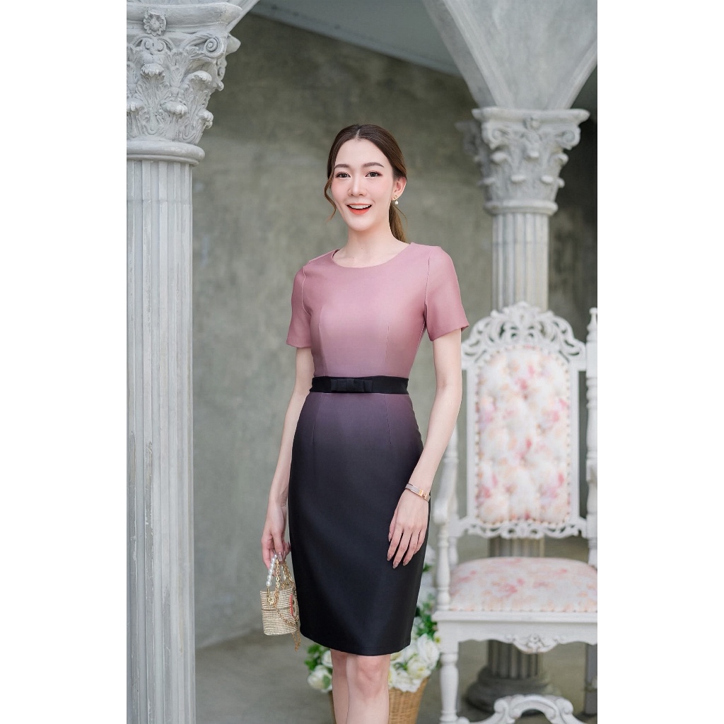 A199ชุดเดรสไล่สีผ้าพรีเมี่ยมงานสุดสวยเนื้อผ้าเด้งเก็บทรงรุ่นนี้ต้องเก็บค่ะ ที่สุดของPhawi (ยาว37)