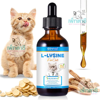 Oimmal L-Lysine ไลซีนแมว เสริมภูมิ ต้านหวัดแมว ไข้แมว ไอ จาม บำรุงสายตา วิตามินแมว (สูตรน้ำ)
