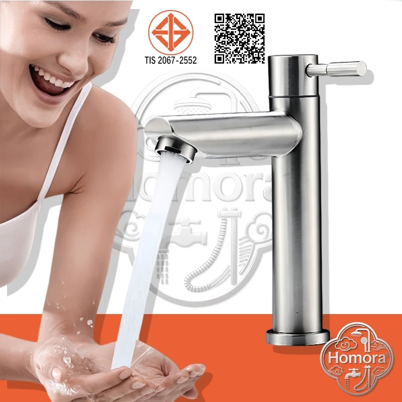 💦ก๊อกน้ําสแตนเลส 304 ก๊อกน้ํากรองความเย็นเดี่ยว ห้องน้ํา ระเบียง อ่างล้างหน้า อ่างล้างหน้า กันกระเด็น ใช้งานได้จริง