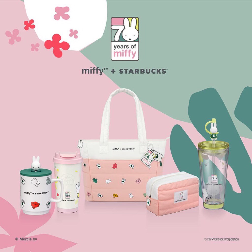 Starbucks miffy + Starbucks 70th anniversary miffy