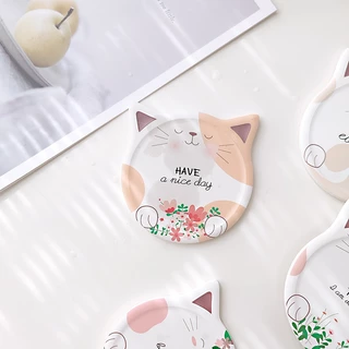 ShopAt.Two[CS7241] ที่รองแก้วซับน้ำ แผ่นหินรองแก้ว ดูดซับน้ำแห้งไว กันความร้อน พร้อมจัดส่งในไทย