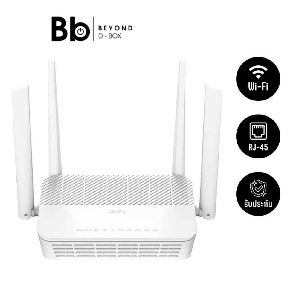 เราเตอร์ Cudy WR3000S AX3000 Dual Band Gigabit Mesh Wi-Fi 6 Router by BB Beyond D-Box