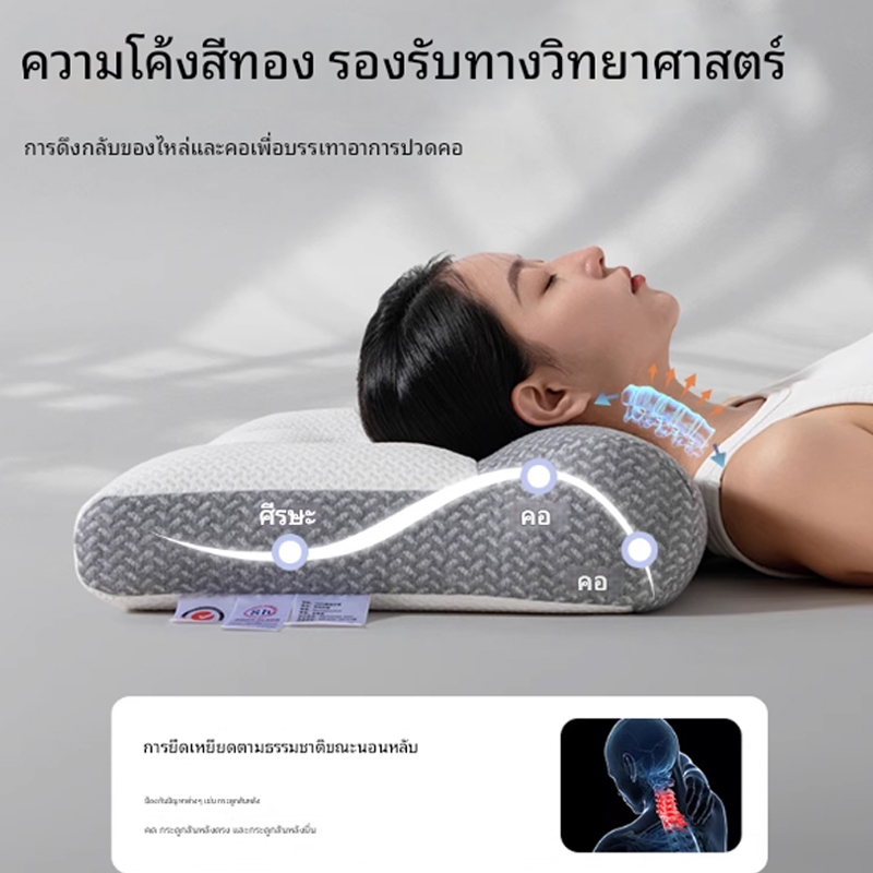 หมอนสุขภาพ หมอน 1000g หมอนเพื่อสุขภาพ กันไรฝุ่น เนื้อนุ่ม คุณภาพดี ใยโพลีเอสเตอร์100% 74*48cm พร้อมส่ง ราคา ถูกที่สุด ดีลบีเคเค แกลเลอรีภาพที่ 2