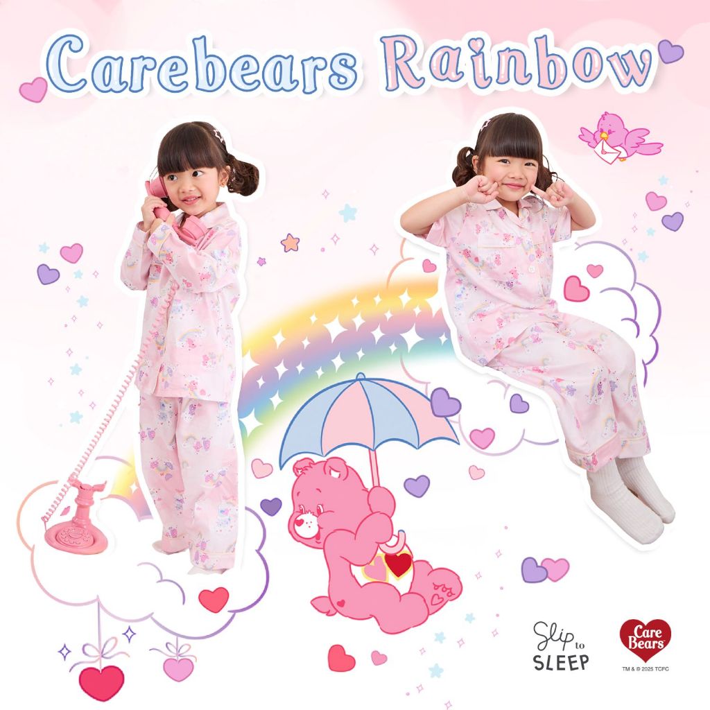 ชุดนอน Care Bears – Care Bears Rainbow Kid Set