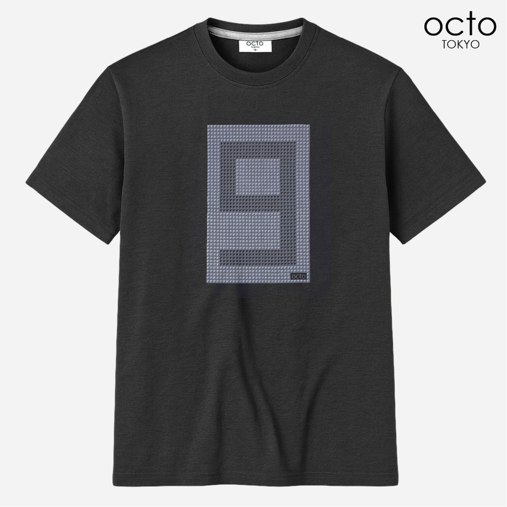 เสื้อยืด octo TOKYO คอกลมแขนสั้น สกรีนลาย octo 9 เนื้อผ้า Cotton 100% นุ่มสบาย