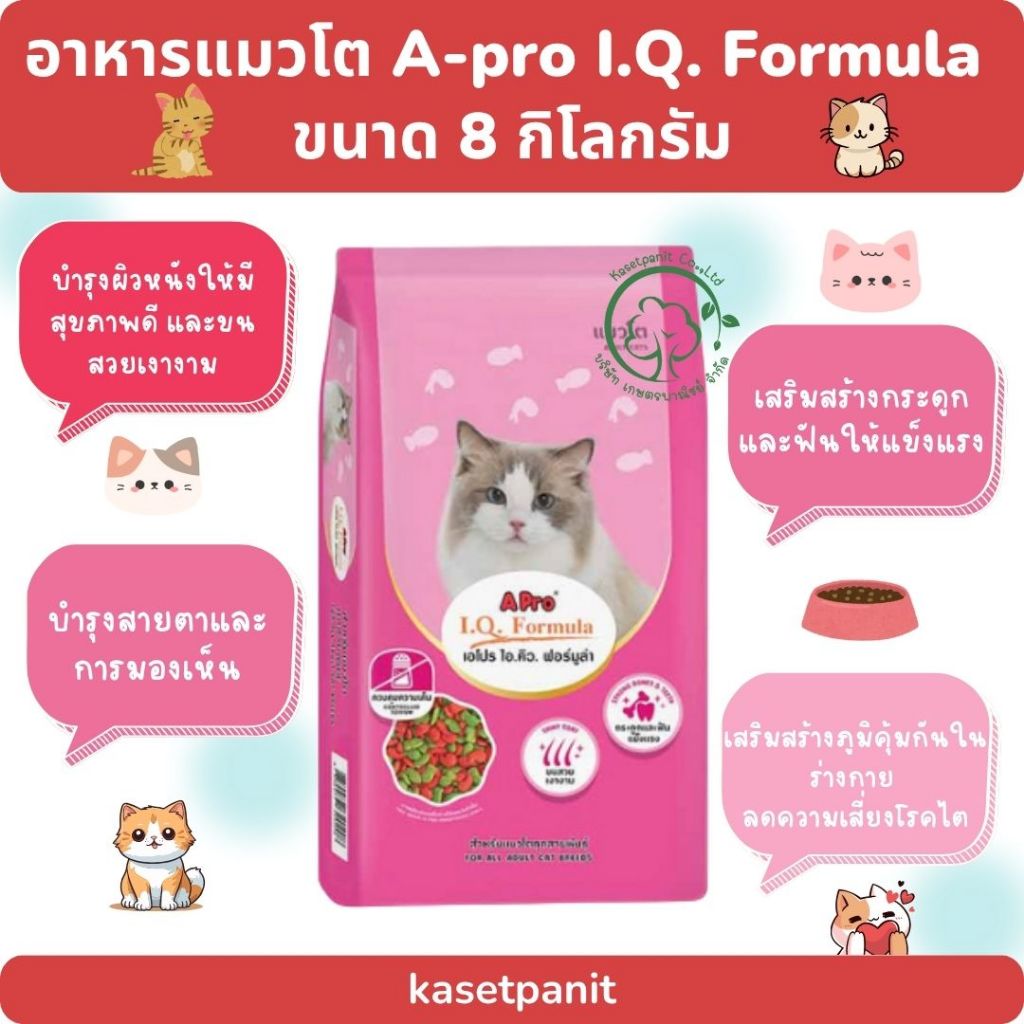 แมวโต เอโปร ไอคิว (A -Pro IQ) (8 kg)