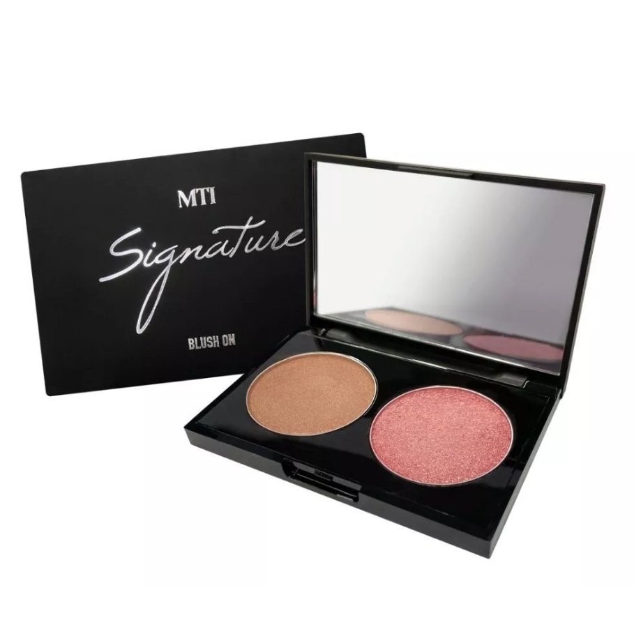 MTI Signature บลัชออน 2 หลุม สีสวย เกลี่ยง่าย เม็ดสีแน่น มีกลิตเตอร์ ขนาด 7.4 กรัม ราคา ถูกที่สุด ดีลบีเคเค แกลเลอรีภาพที่ 3