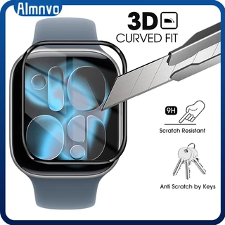 3D ฟิล์มกระจกนิรภัย สำหรับ Apple Watch 49 มม.46มม. 45 42มม. 40 44 มม. Iwatch Ultra/SE 3 2 10 9 8 7 6 5 38 ม