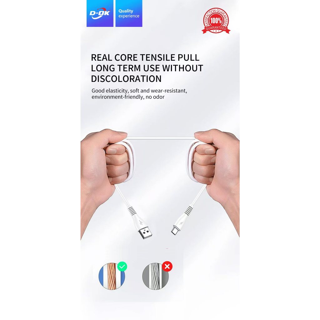 รุ่นใหม่!!สายชาร์จมือถือคุณภาพสูง 1 เมตร ชาร์จเร็ว 6Aรุ่นใหม่ For: Type-C/Micro ราคา ถูกที่สุด ดีลบีเคเค แกลเลอรีภาพที่ 3