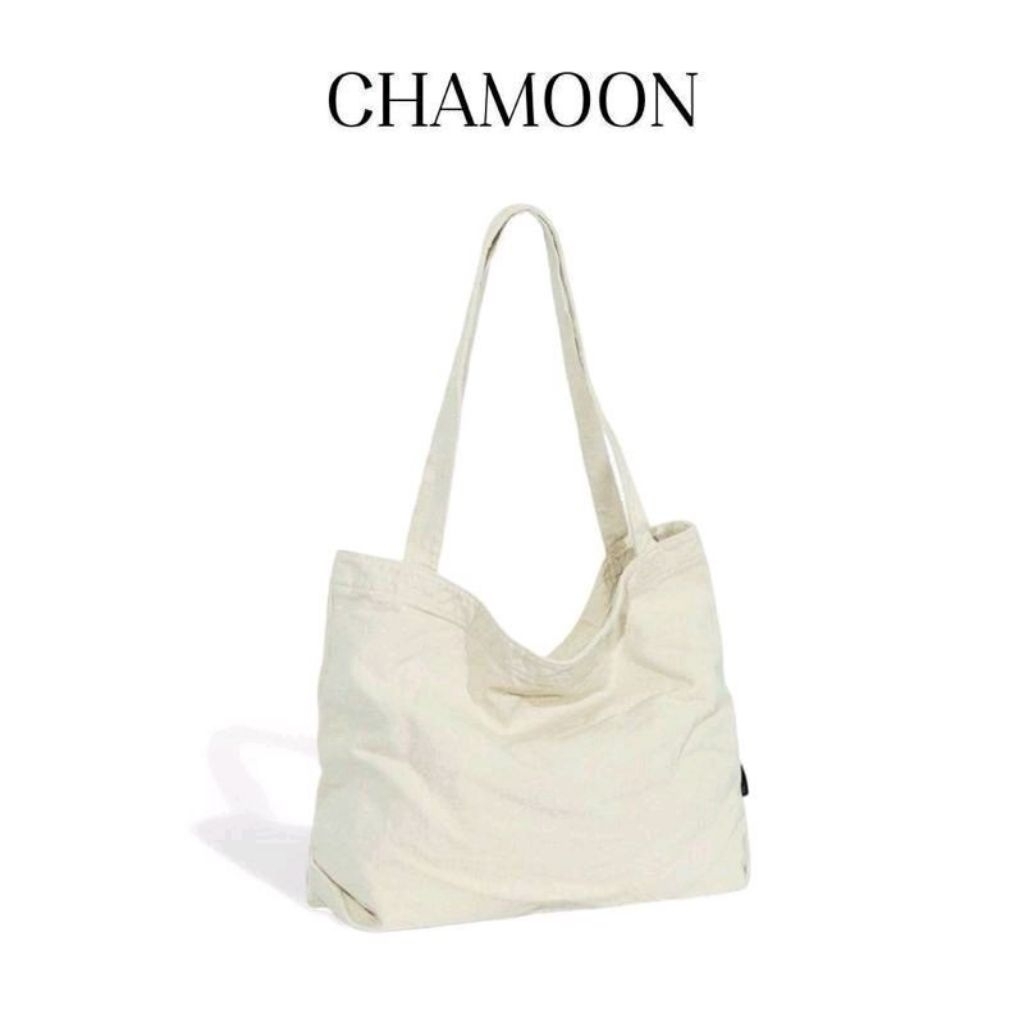 CHAMOON รุ่น CM5809 กระเป๋าผ้าสะพายไหล่ ใบใหญ่ จุของเยอะ