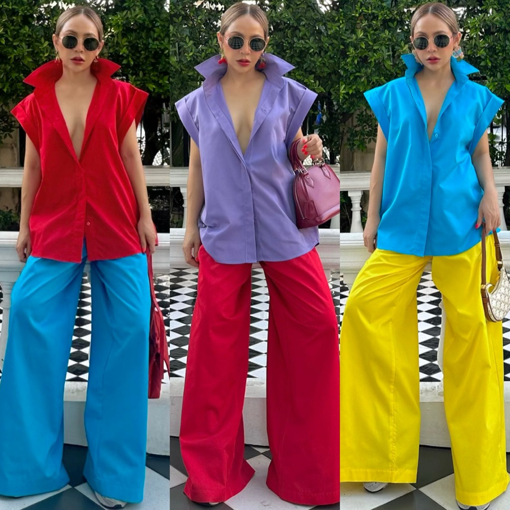 Bright by Aruna:Shirt:เชิ้ตแขนพับเบิ้ล 24สี