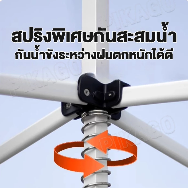 เต็นท์ขายของ เสาหกเหลี่ยม 2x2/3x3/3x6 เต็นท์กลางแจ้ง thumbnail 9