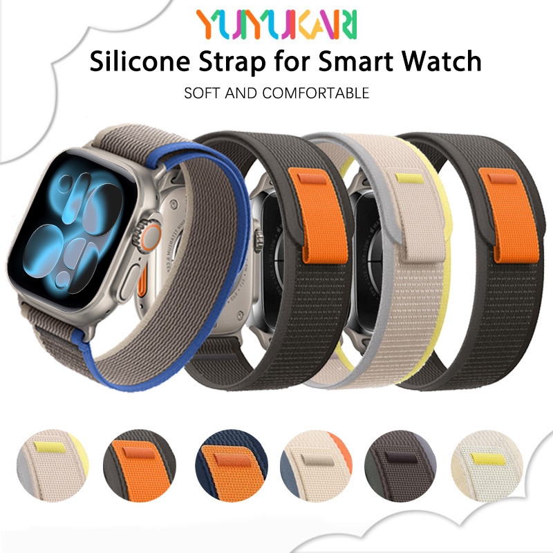 สายรัดไนลอนสำหรับ for IWatch Apple Watch Ultra/SE 3 2 Series 11 10 9 8 7 6 5 4 3 SE 2 49 46 45 44 42 41 40 38 มม
