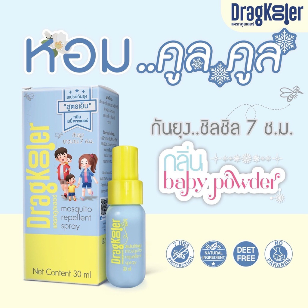 Dragkooler สเปรย์กันยุงนวัตกรรมใหม่ หอมไม่ฉุน