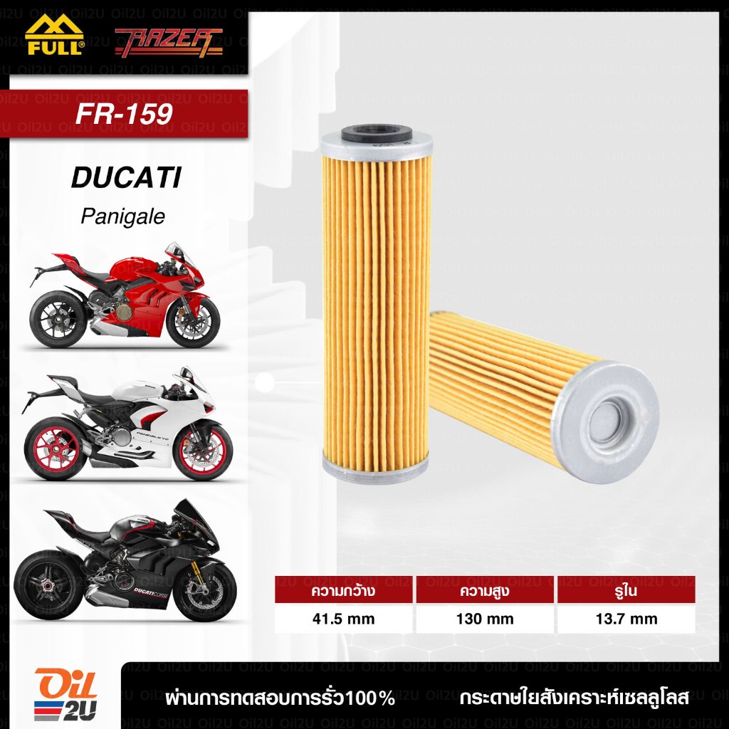 กรองน้ำมันเครื่อง FR-159 สำหรับ Ducati Panigale ทุกรุ่น