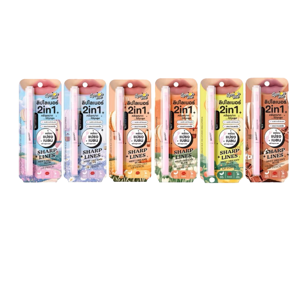 Lemon Me เลม่อนมี Sharp line meet dreamy blur 2in1 #ลิปไลน์เนอร์ หัวลิปพร้อมแปรงเบลน #ครีเอทปากได้ทุกลุค ราคา ถูกที่สุด ดีลบีเคเค แกลเลอรีภาพที่ 4