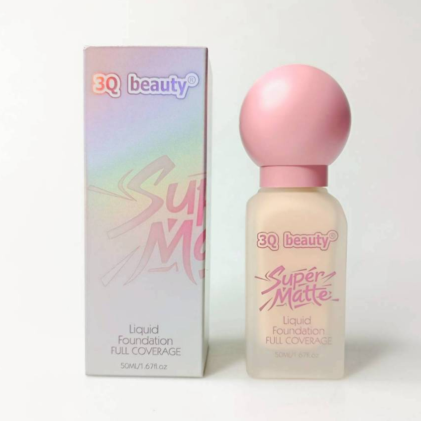 3Q BEAUTY รองพื้นลิควิด ฟาวเดชั่น ติดทนกันน้ำกันเหงื่อขั้นสุด ปริมาณสุทธิ 50ml. NO.FD-073