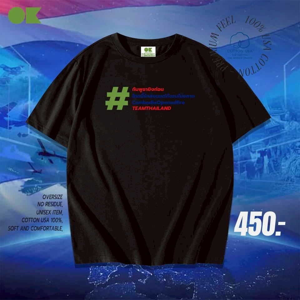 OK Apparel เสื้อยืดคอกลมแขนสั้น ลาย # Oversize Cotton ⚡️USAคุ้มสุด!