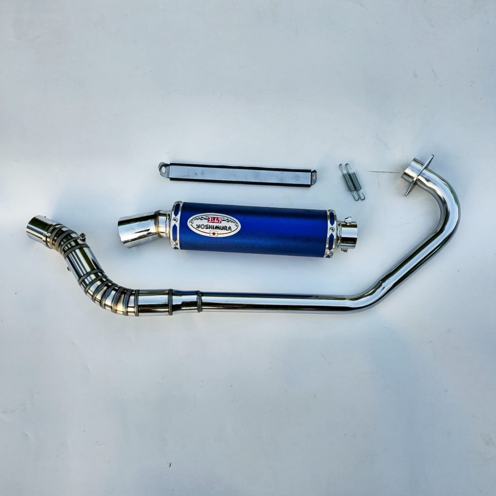 โยชิ ท่อสูตร (น้ำเงิน) Sonic ท่อแต่ง ดีไซน์ทนทาน คุณภาพสูง รถมอเตอร์ไซค์ วัสดุคุณภาพสูงทนทาน #SFshop