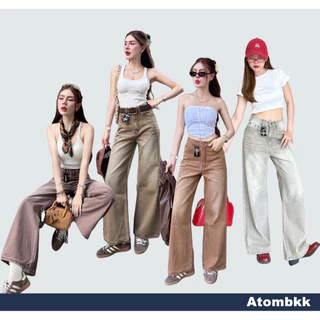 กางเกงยีนส์ATOMทรงBAGGYแนววินเทจ