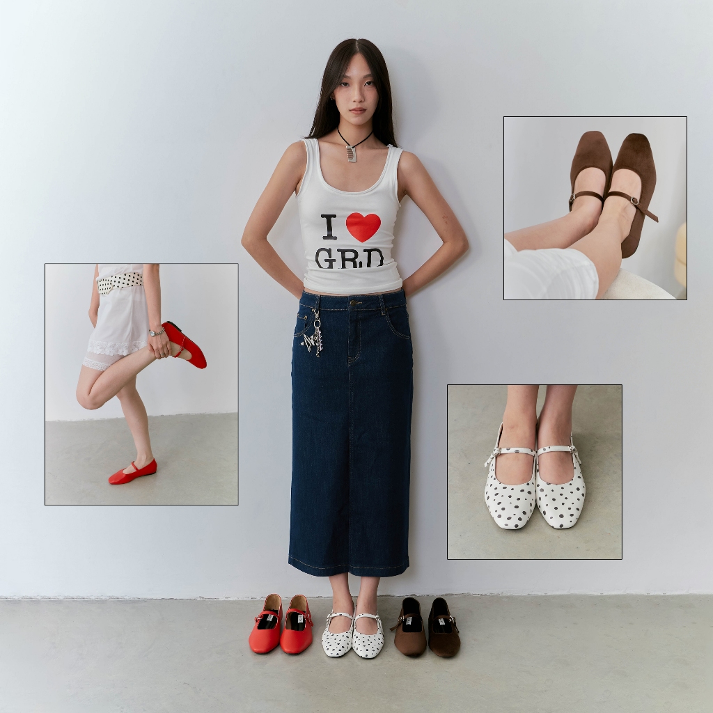 GURDY รุ่น Emilie รองเท้า Flat Mary Jane ส้นแบน (แนะนำบวก 1 ไซส์)