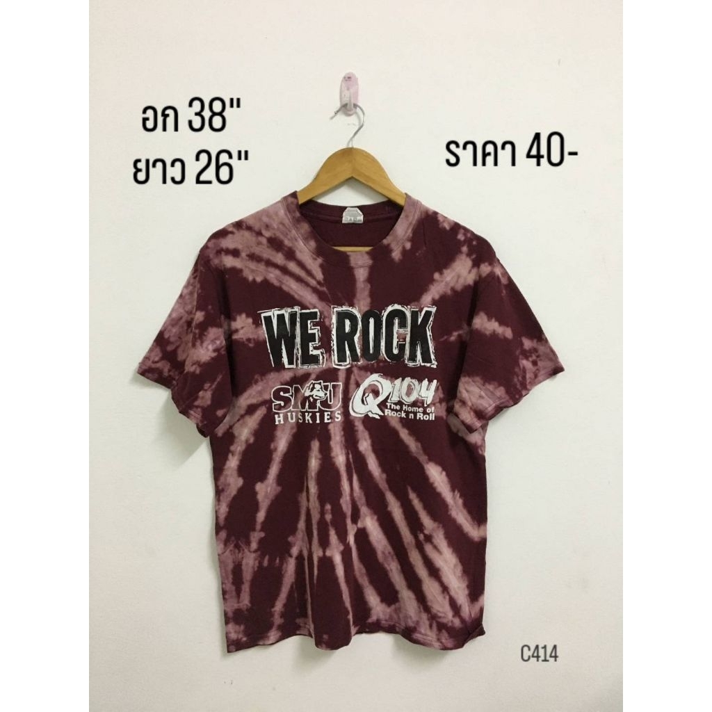 เสื้อยืดมือสองกัดสีไซส์ M (C414)