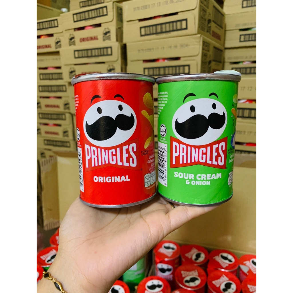 Pringles พริงเกิ้ลส์ มันฝรั่งทอดกรอบ ออริจินอล กรอบ อร่อย เข้มข้น (น้ำหนักสุทธิ 42กรัม/กระปุก)