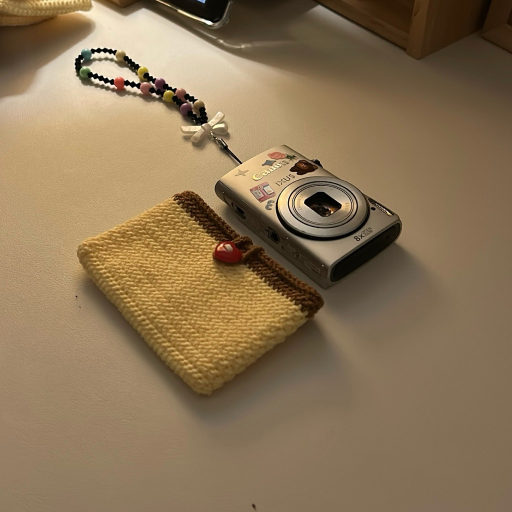 digital camera pouch (กระเป๋าไหมพรมใส่กล้องดิจิทัล)