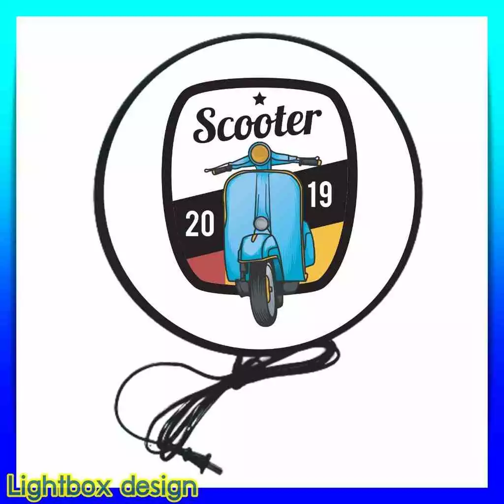 ป้ายไฟ LED โลโก้ Vespa ป้ายแต่งร้าน ด้านเดียว ขนาด 30-40 ซม. thumbnail 7