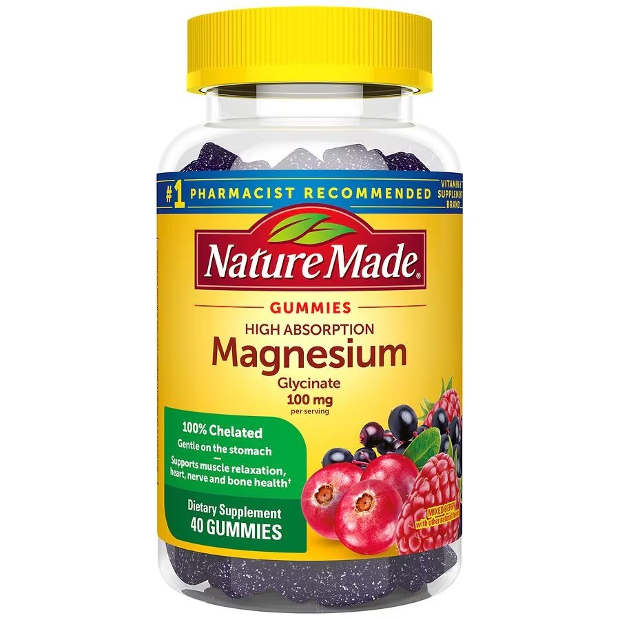คลายเครียด หลับสบาย | Nature Made Magnesium Glycinate กัมมี่ 🇺🇸 ดูดซึมสูง 40ชิ้น