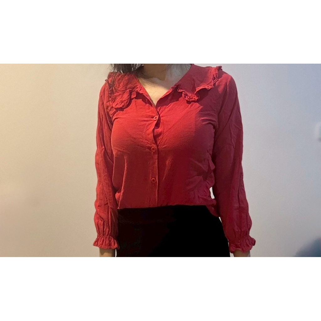 R001-เชิ้ตสีแดงคอกลม sizes