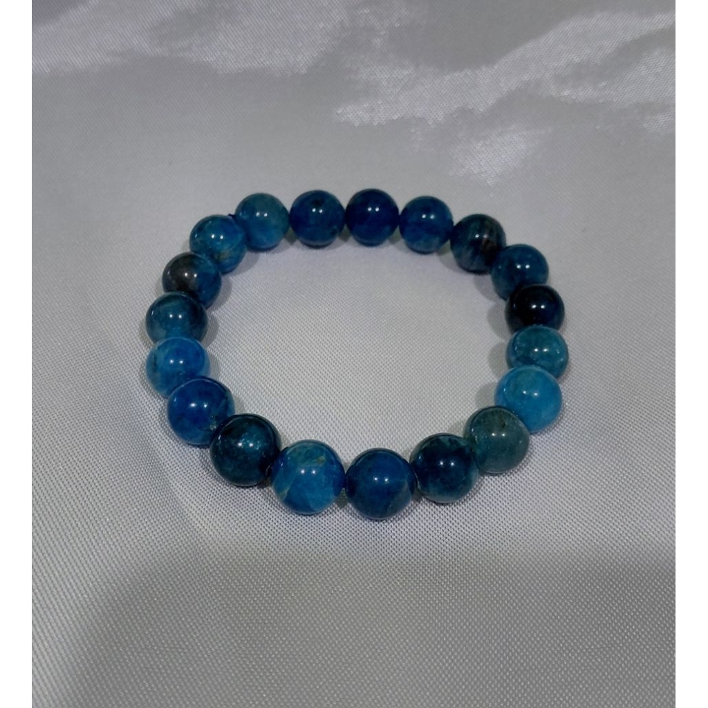 บลูอะพาไทต์ (Blue Apatite) ขนาด 10 มิล