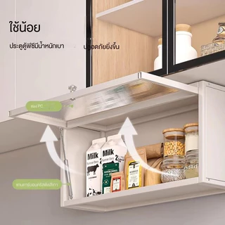 Baanตู้แขวนผนังห้องครัว ตู้เก็บของอเนกประสงค์ ติดตั้งง่ายไม่เจาะรูกำแพง สไตล์เรียบง่ายจัดระเบียบครัว