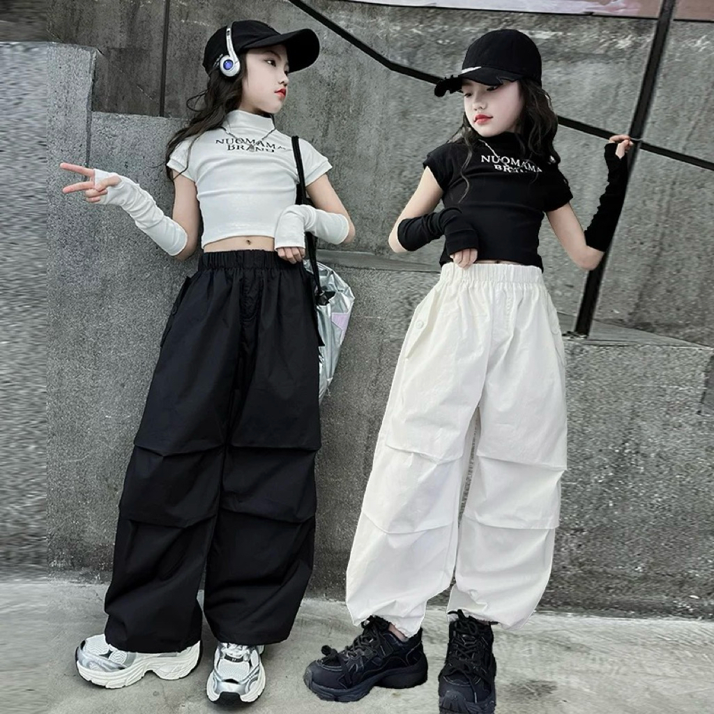 ชุดเด็กขาวดำสไตล์Hiphop พร้อมส่ง(size110-180)