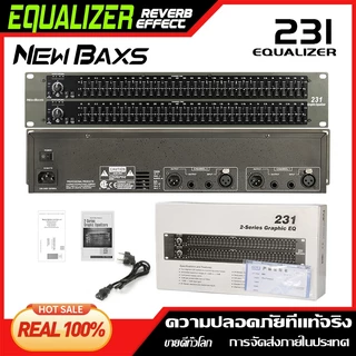 NEW BAXS อีควอไลเซอร์ 215/231/2231 เอาต์พุตเอฟเฟกต์สเตอริโอ 31 ส่วนคู่ ตัวควบคุมอีควอไลเซอร์สองชั้น เวที KTV โฮม Karaoke