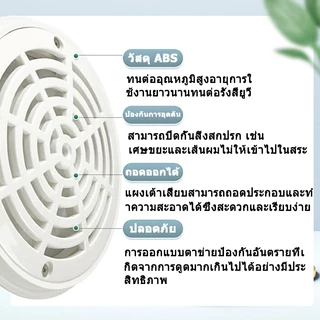 สะดือสระว่ายน้ำแบบกลมสีขาว ขนาด 8 นิ้ว หนาทนทาน สะดือสระว่ายน้ำแบบกลม สีขาว 8"×8" สะดือสระน้ำแบบกลม 8" แบรนด์ดัง สินค้าค