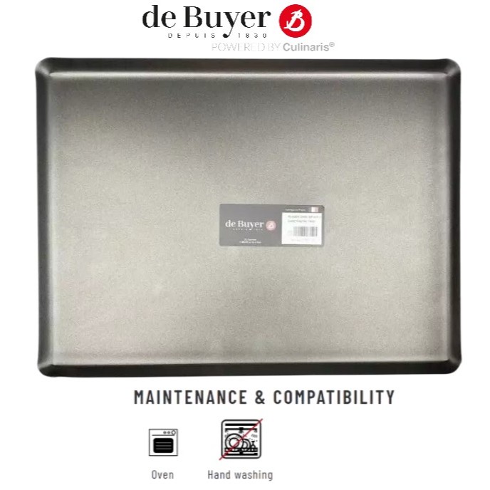 de Buyer France 8161 Rectangular Non-Stick Baking Tray Aluminium, Oblique Edge /ถาดอบอลูมิเนียมนอนสติ๊ก