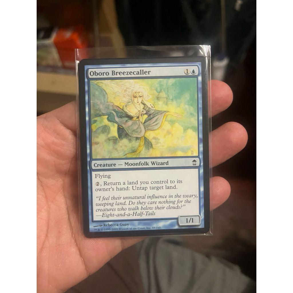 การ์ด MTG Oboro Breezecaller Blue Magic the Gathering EDH สภาพ Ex-Nm
