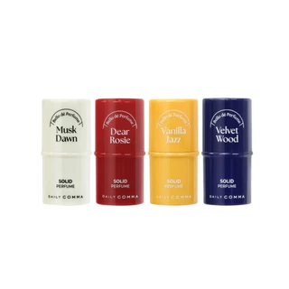 DAILY COMMA Pocket Solid Perfume 4.7 g. มี 4 กลิ่น Dear Rosie / Vanilla Jazz / Velvet Wood / Musk Dawn ไดลี่ คอมมา บาล์ม