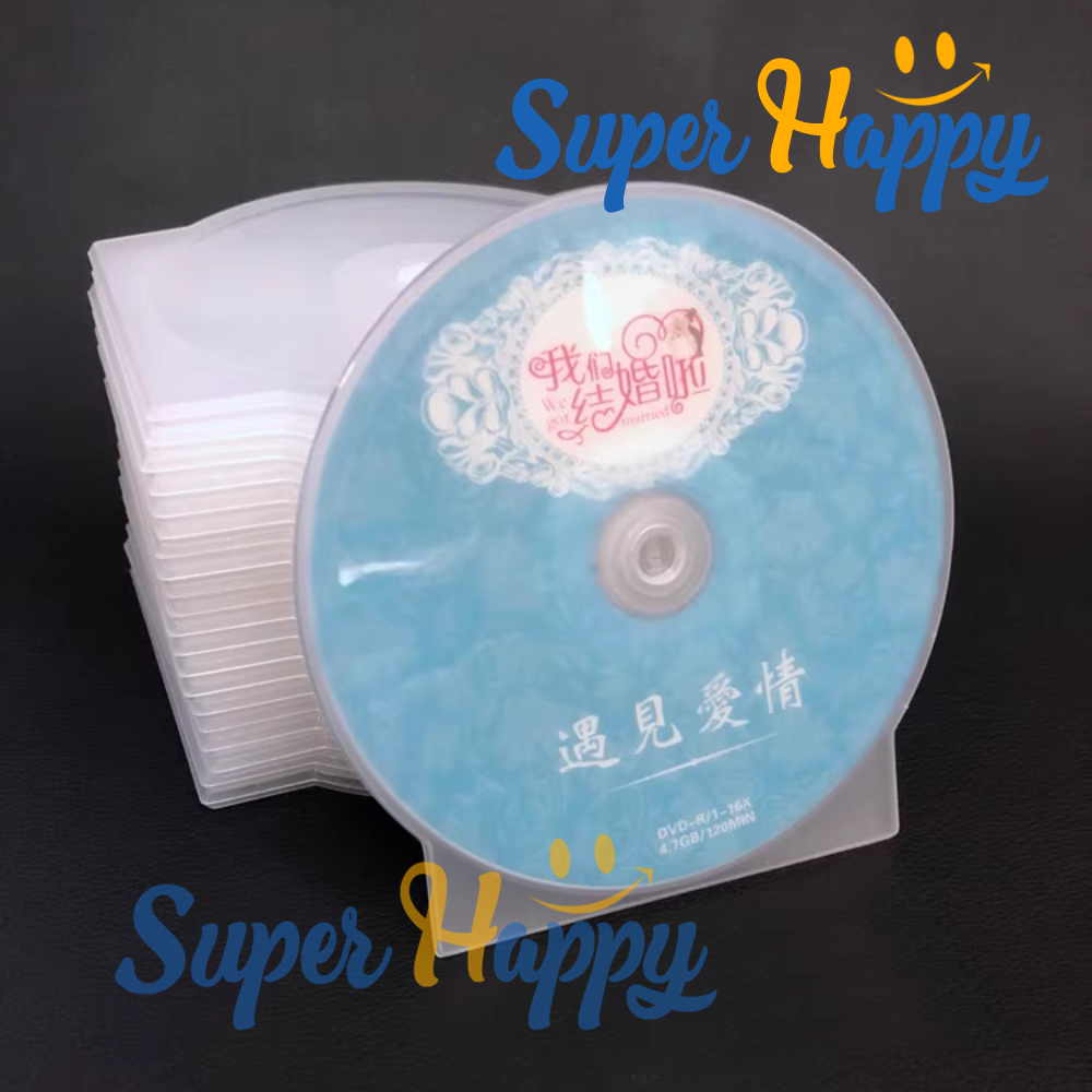 กล่องใส่แผ่น CD/DVD (1 แผ่น) ทรงกลม สีขุ่นโปร่ง | พลาสติก PP น้ำหนักเบา ป้องกันรอย ขนาดมาตรฐาน