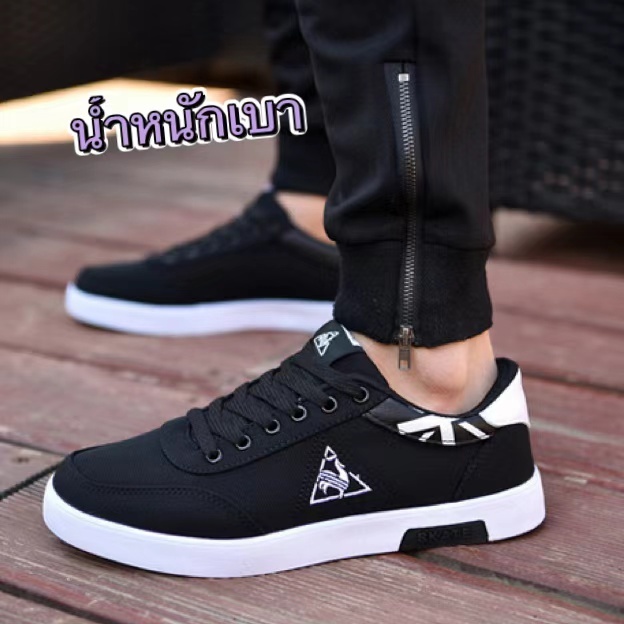 shopfashin A014 งานใหม่ รองเท้าผ้าใบผู้ชาย รองเท้าลำลอง แฟชั่น ​​​​​​ดีไซน์โดนเด่น ทันสมัย สะดุดตา มี3สี พร้อมส่งจ๊า