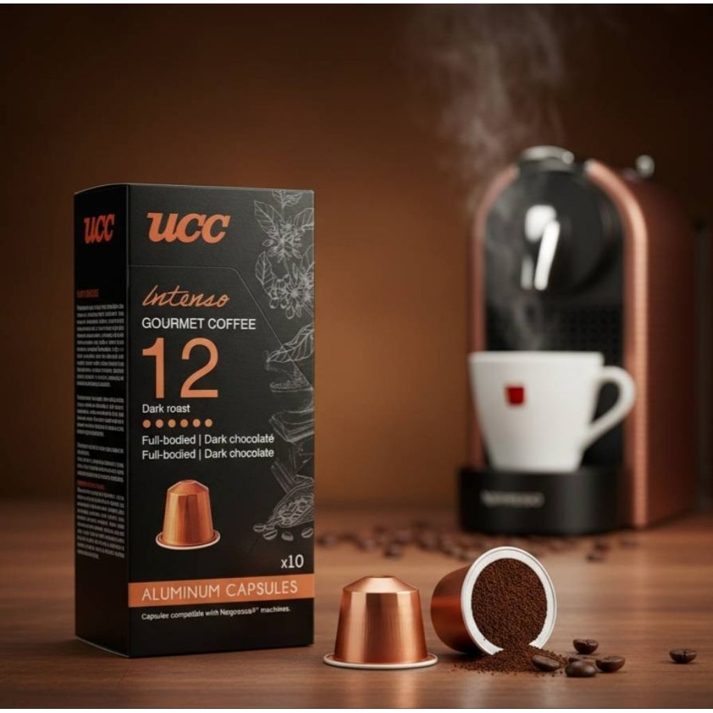 [Made​ in​ France] กาแฟแคปซูล​ UCC Intenso Gourmet Coffee ระดับ 12 (Dark​ Roast)​ 10 Capsule