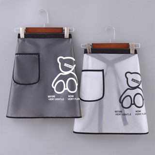 (พร้อมส่ง) ผ้ากันเปื้อนครึ่งตัวแบบสั้น วัสดุTPUกันน้ำ สำหรับชายและหญิง สำหรับร้านอาหาร ห้องครัว