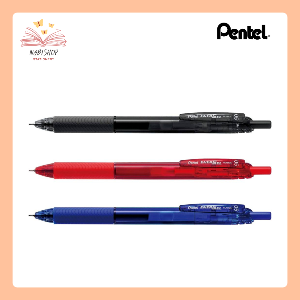 ปากกาเจล Pentel EnerGel S BLN125 ขนาด 0.5 + Refill