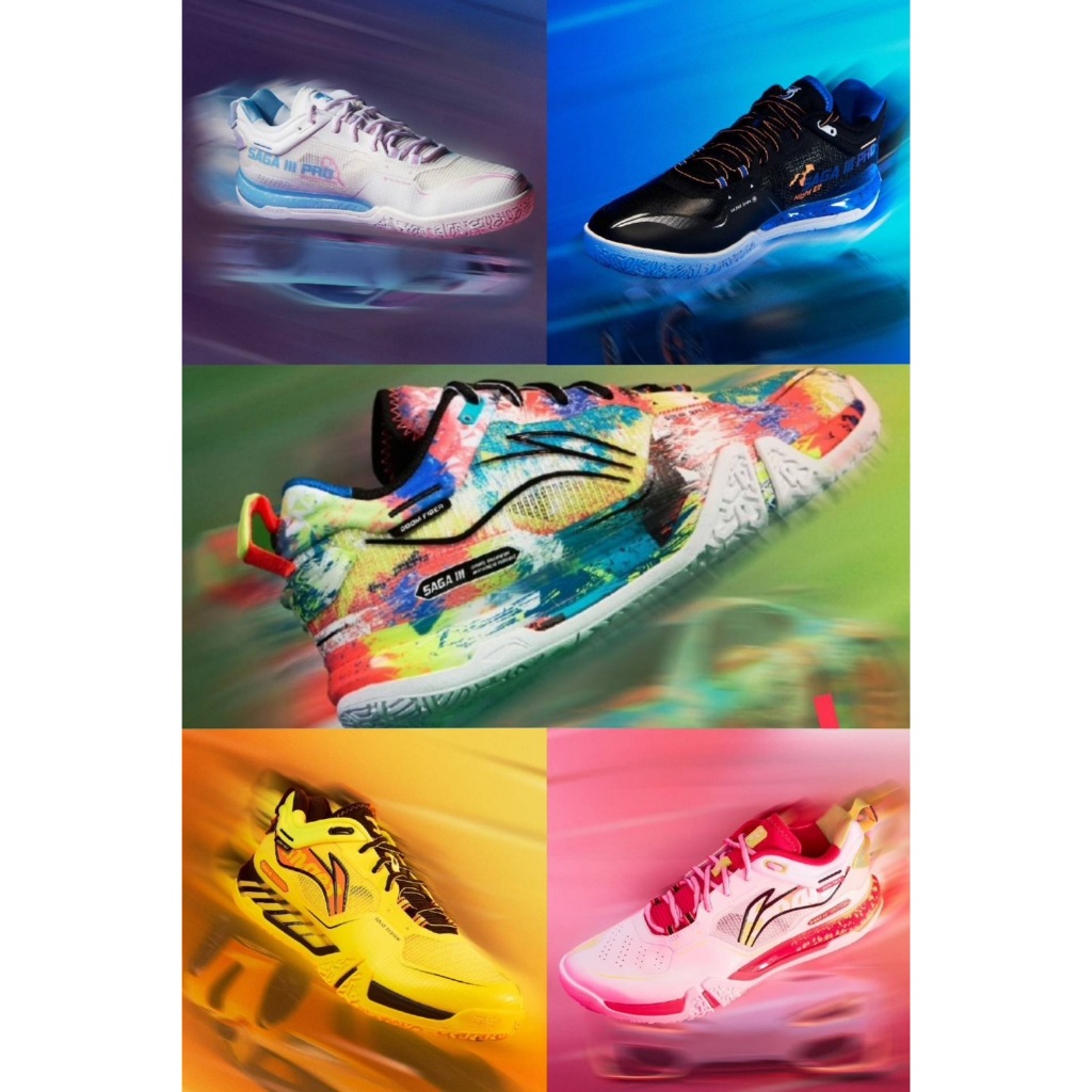 รองเท้าแบดมินตัน รองเท้ากีฬา LI-NING รุ่น SAGA PRO III AYAV001